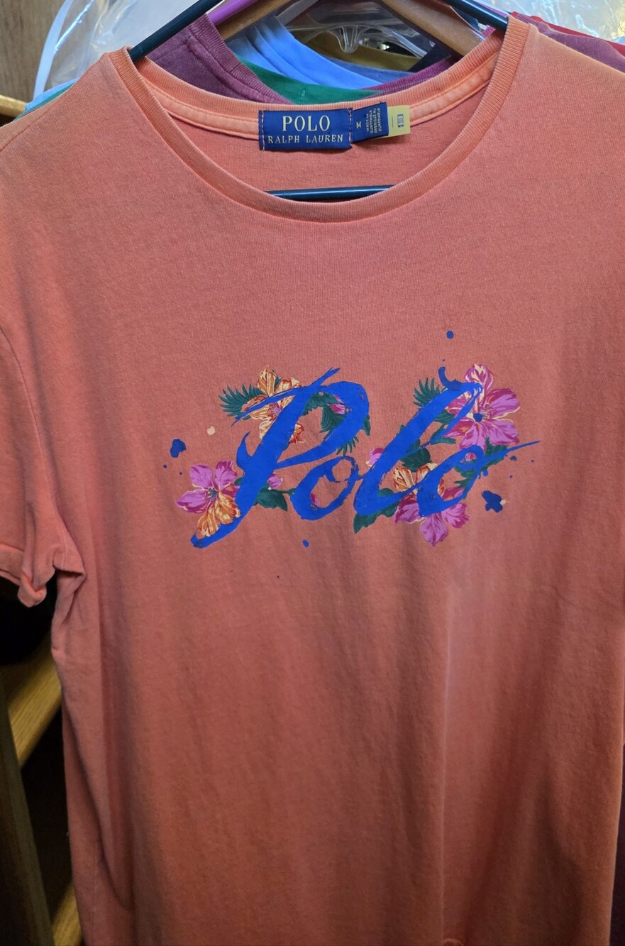 Polo by Ralph Lauren Coral-Orange Crewneck Short Sleeve Tee